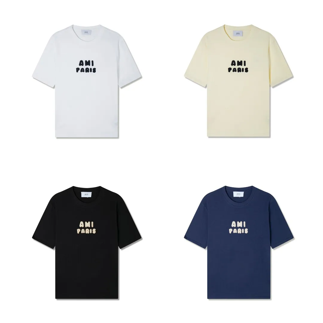 Style No.: A 008# P57 Ami 2026 Spring/Summer New Arrival T-shirt Short Sleeve The workmanship of this chapter is extremely cumbersome and complicated. It uses water-soluble polyester and water-soluble thread, first starting the pattern, dyeing, then air-drying, shaping, and then laser processing of details. The process time is long, which distinguishes it from the garbage version of the leaky bottom fabric on the market. We completely restore the correct version of the official website 1:1, with high-weight fabrics, synchronized detail routing, and restored official website letter embroidery, which is the only correct version on the entire network. Color: Apricot Black Navy Blue White Sizes: S-XL